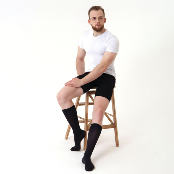 Black Compression Socks - 1 Pair, Class 1 Compression