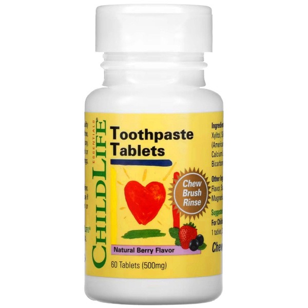 ChildLife Natural Berry Toothpaste Tablets (60 Count)