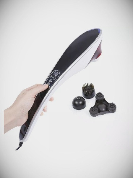 Electric Handheld Body Massager - Black