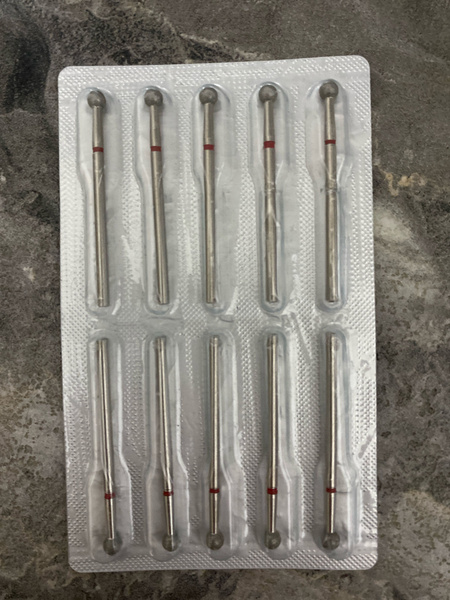 Red Diamond Ball Bur, 22mm (10 Pcs)