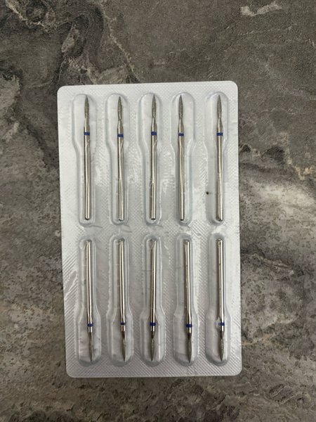 Diamond Flame Bur, Blue, 22mm (10 Pack)