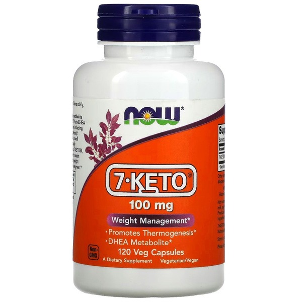 NOW 7-Keto 100mg 120 Veggie Caps: Weight Management & Immune Support