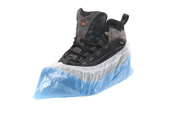 Disposable Shoe Covers: 800 Pairs, 80 Micron, White Polyethylene