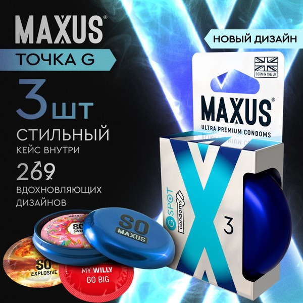 Maxus X-Edition Condoms: Smooth, Double Helix, G-Spot Stimulation (3 Pack)