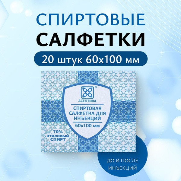 Aseptika Medical Injection Wipes (20 Count)
