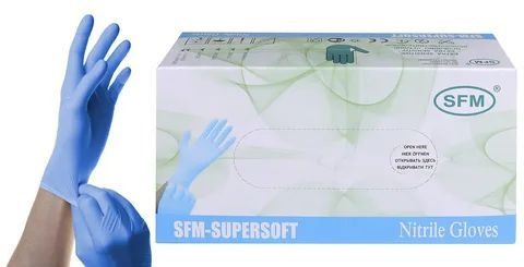 Nitrile Gloves SFM Supersoft, Powder-Free, Medium (100 Pair)
