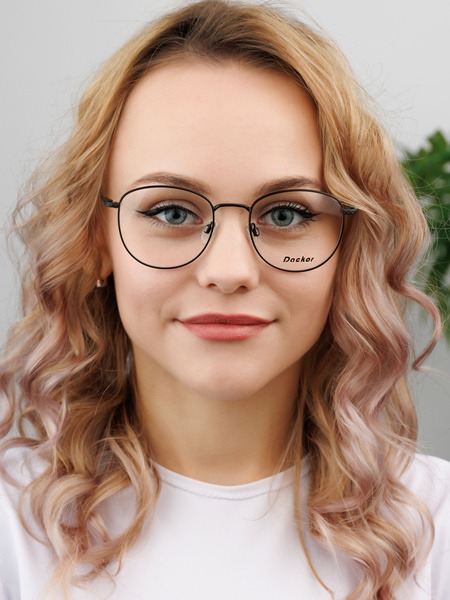 Women's Black Round Dackor Eyeglass Frames