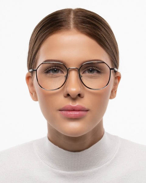 Women's Black Metal Eyeglass Frames Optik U 20932 C23