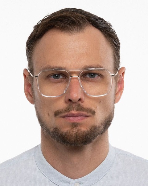 Men's Aviator Eyeglass Frames Optik U 20909 C3 Clear