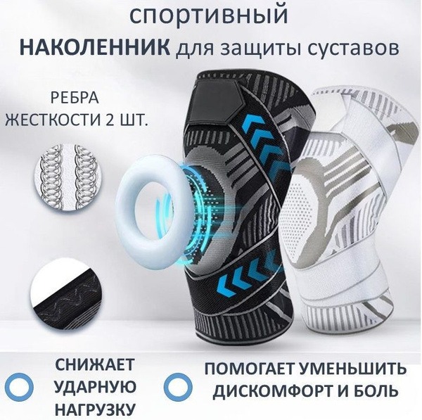 Knee Brace Support: White Medium Orthopedic Sports Bandage