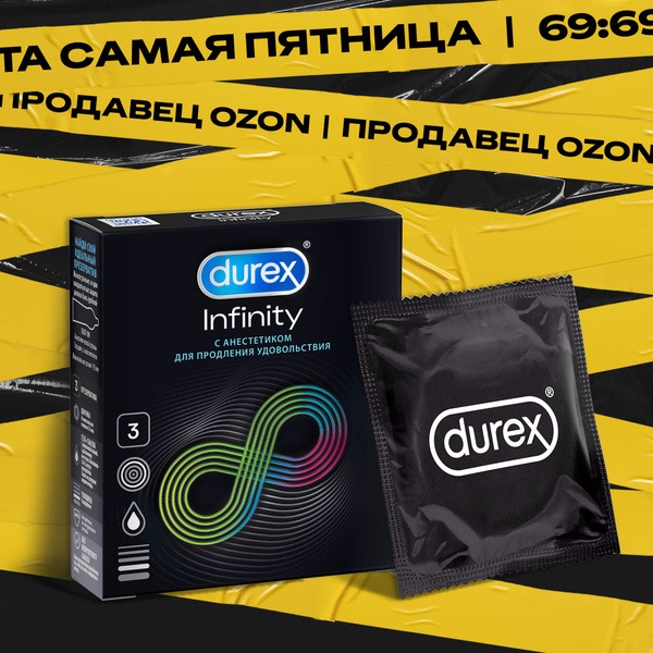 Durex Infinity Condoms with Delay Spray (3 Pack)