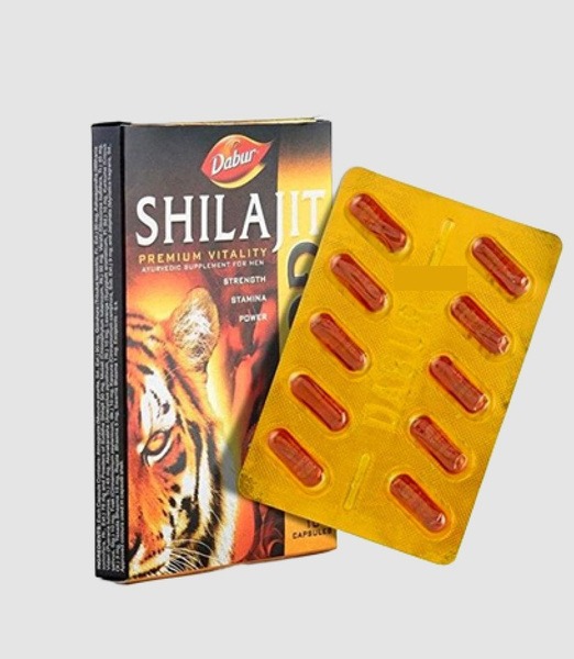 Dabur Shilajit Gold: 10 Capsules with Saffron & Gold