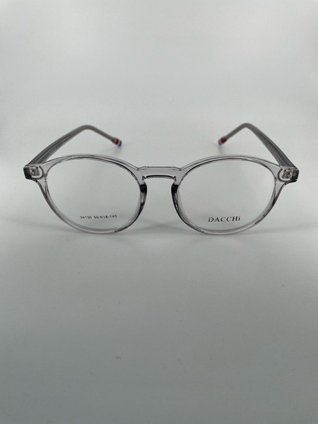 Dacchi D34130c3: Clear Round Plastic Eyeglass Frames (Men's & Women's)
