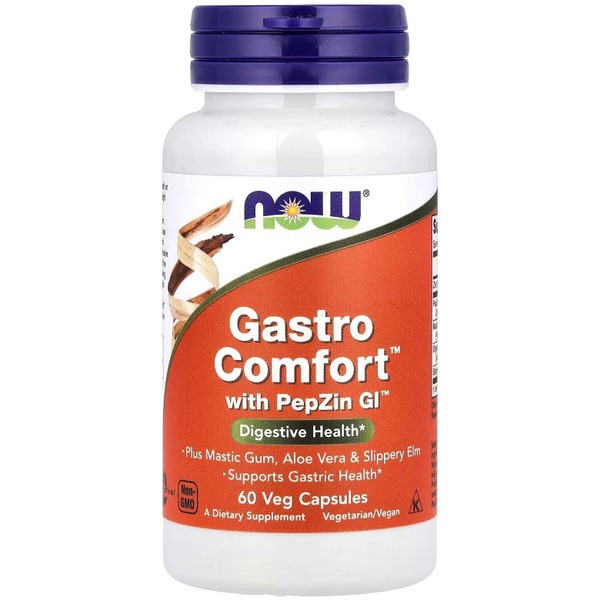 NOW PepZin GI: 60 Veggie Caps for Gut Health & Digestion