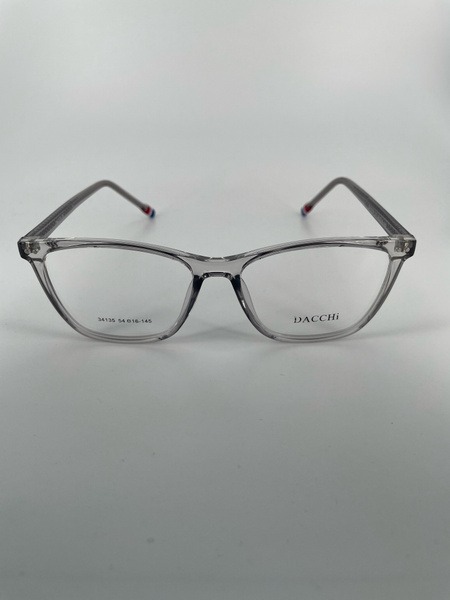 Dacchi D34135: Clear Rectangular Plastic Eyeglass Frames (Men's & Women's)