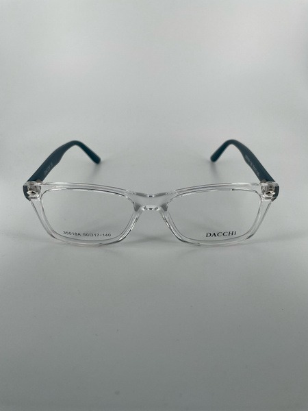 Dacchi D35018A: Clear Black Plastic Teen Eyeglass Frames