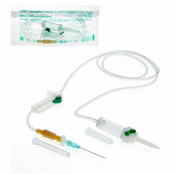 SFM Infusion Set, 0.80x40-21G, 25 Pack, Plastic Spike