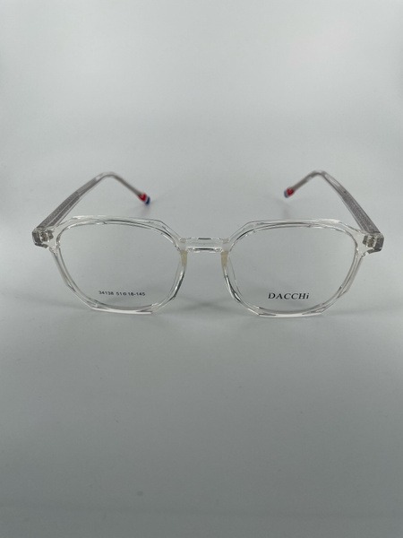 Dacchi D34138: Clear Round Plastic Eyeglass Frames (Men's & Women's)