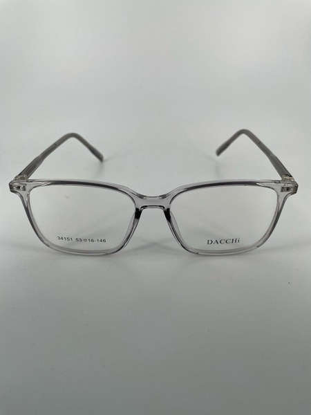 Dacchi D34151: Clear Square Plastic Eyeglass Frames (Men's & Women's)