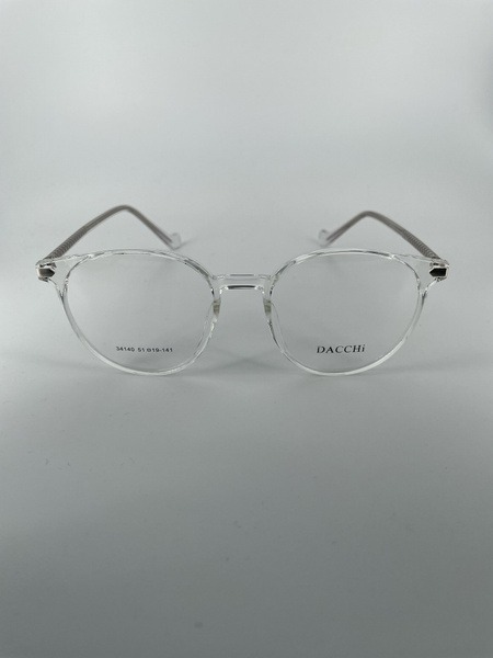 Dacchi D34140: Clear Round Plastic Eyeglass Frames (Men's & Women's)