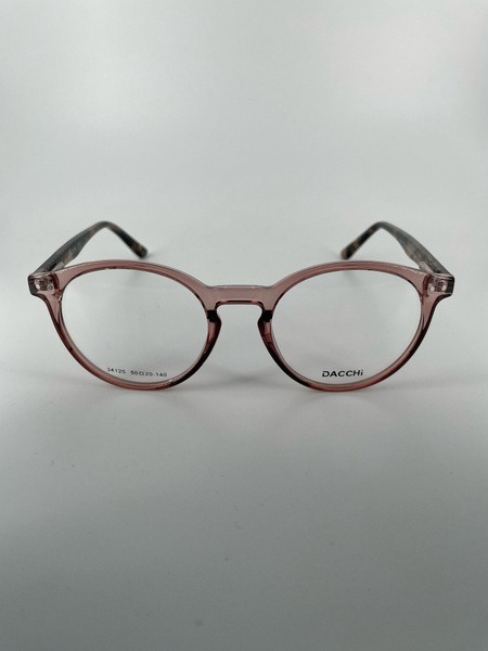 Dacchi D34125: Clear Round Plastic Eyeglass Frames (Men's & Women's)