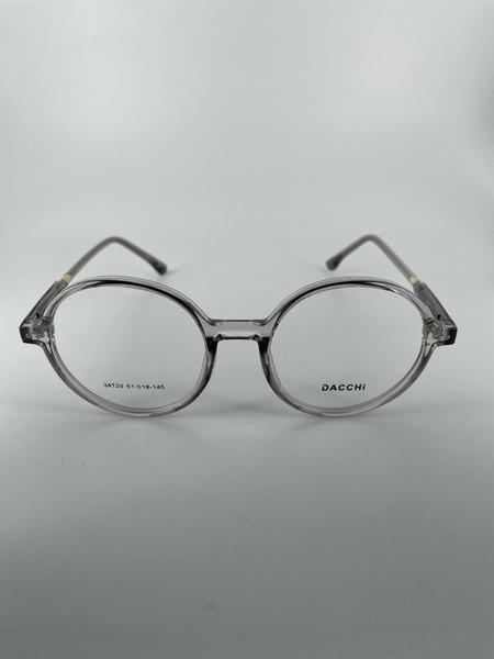 Dacchi D34129: Clear Round Plastic Eyeglass Frames (Men's & Women's)
