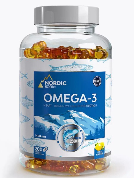 Nordic Bork Omega-3 200 Softgels Lemon Flavor (Turkey)
