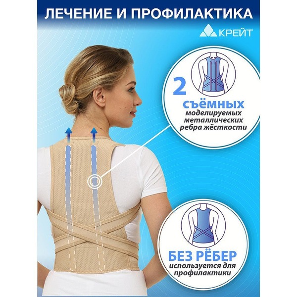 F-15 Posture Corrector (Medium Support, Waist 35"-41", Size 5, Height 3, Beige)