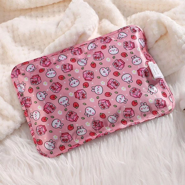 Rechargeable Hand Warmer: Strawberry Rabbit Electric Hot Water Bag