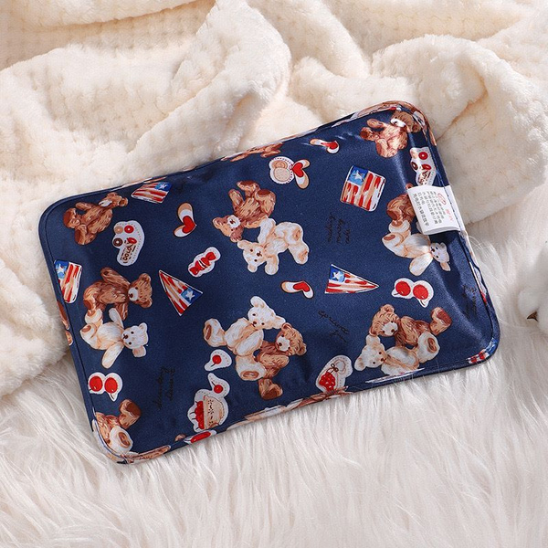 Rechargeable Hand Warmer: Electric Heated Pocket, Reusable Hot Water Bag, Blue Bear