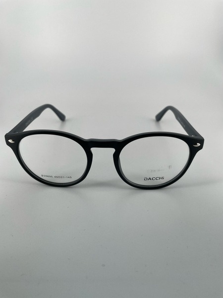Black Round Plastic Eyeglass Frames - Dacchi D35695 (Unisex)