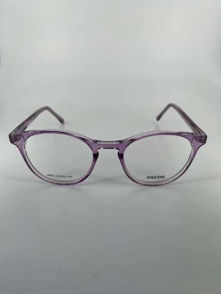 Dacchi D24570: Clear Round Plastic Eyeglass Frames (Men's & Women's)