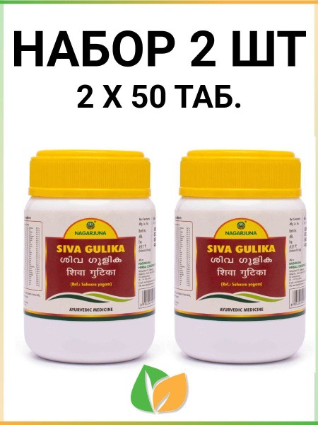 Nagarjuna Shiva Gulika Tablets (100 Count, 2 Packs)