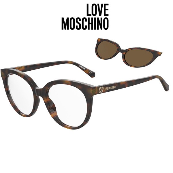Love Moschino 058/CS 05L 70 Eyeglass Frames with Clip-Ons