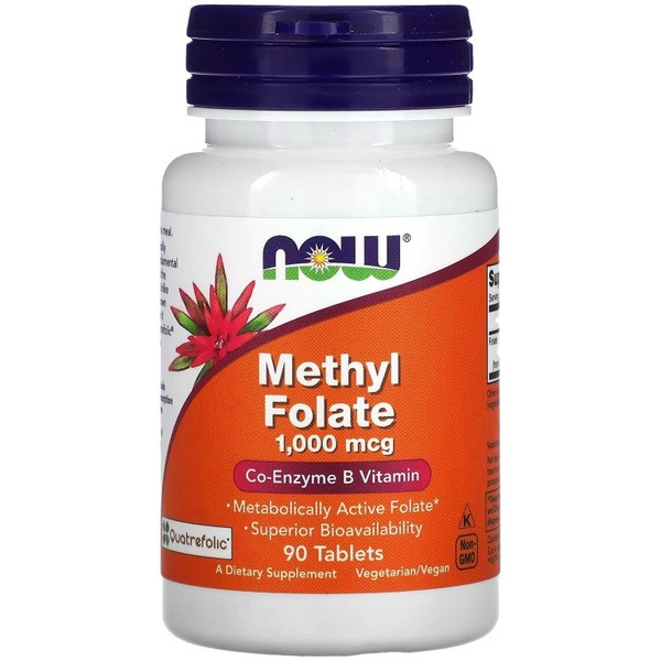 NOW Quatrefolic Methylfolate 1000 mcg (90 Tablets)