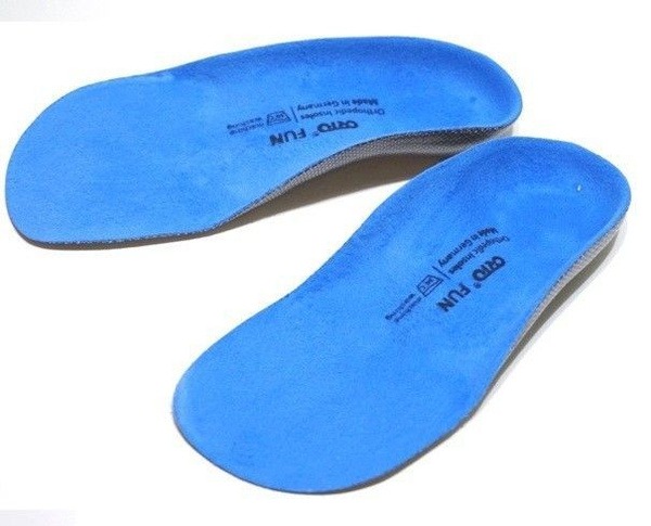 Ortho-Fun Kids' Orthotic Insoles (Size 25/26, Blue)