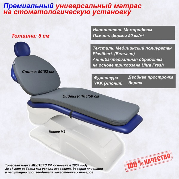 MEDTEX Dental Mattress, 50x155cm
