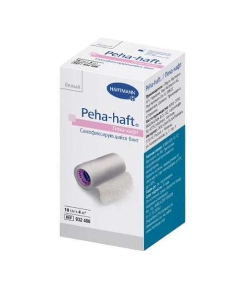 PEHA-HAFT Self-Adherent Elastic Bandage (10cm x 4m, White)