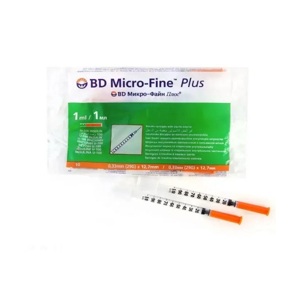 BD Micro-Fine Plus Insulin Syringes (1ml, 29G, 10 Pack)