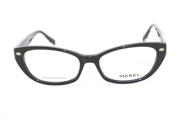 Women's Black Narrow Cat Eye MEREL MS8322 C01 Eyeglass Frames