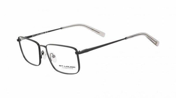 Men's Black Rectangular ST. LOUISE SR3243 C01 Eyeglass Frames