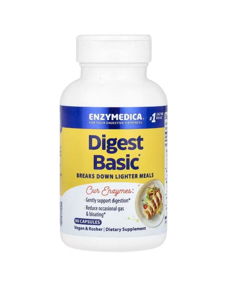 Enzymedica Digest Basic: 90 Capsules - Powerful Enzyme Supplement
