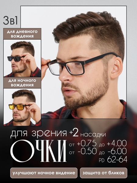 RALPH Coral Reading Glasses +1.00 Diopter with Magnetic Clip-on Sunglasses & Anti-Glare
