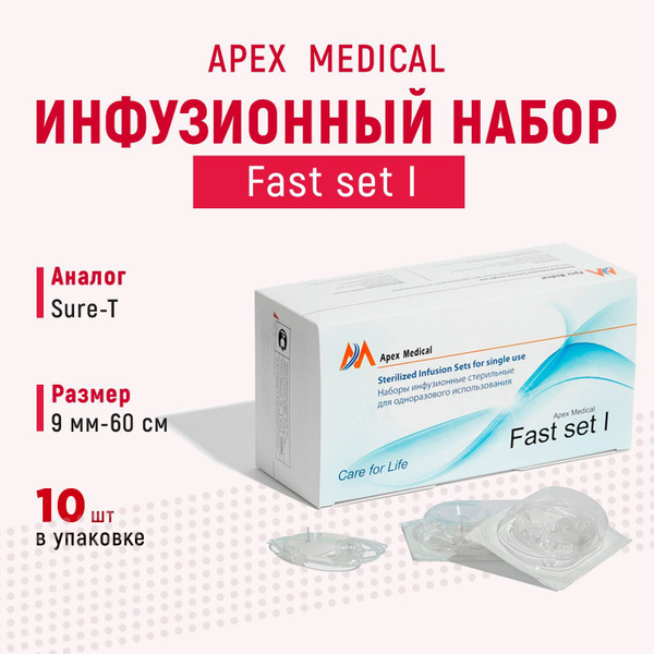 FastSet I Infusion Set (Sure-T, 9/60, 10-Pack)