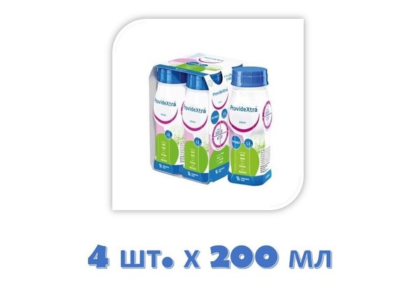 Apple-Flavored ProvideXtra Drink (4 x 200ml Plastic Bottles)
