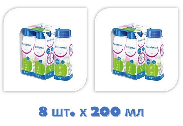 Apple-Flavored ProvideXtra Drink - 8 x 200ml Plastic Bottles