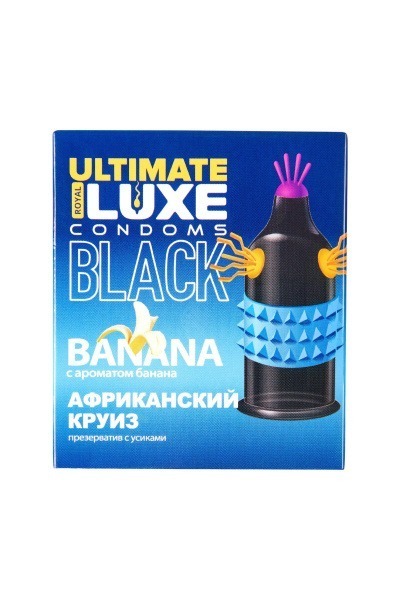 Black Banana-Flavored Stimulating Condom