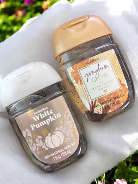 Bath & Body Works White Pumpkin & Gingham Glow Hand Sanitizer Duo (2x 29ml)