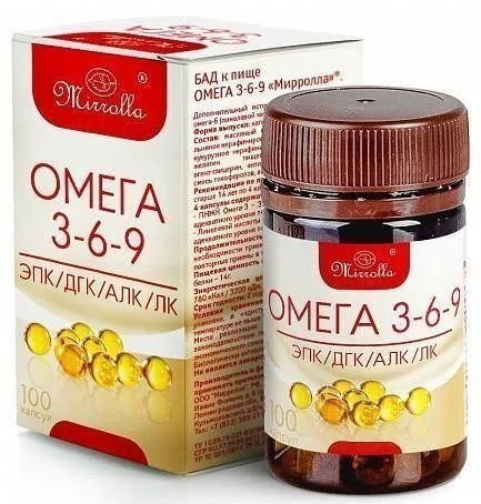 Mirrolla Omega-3-6-9 Capsules: 100 Count, 370mg per Capsule – Support Heart, Brain, & Skin Health