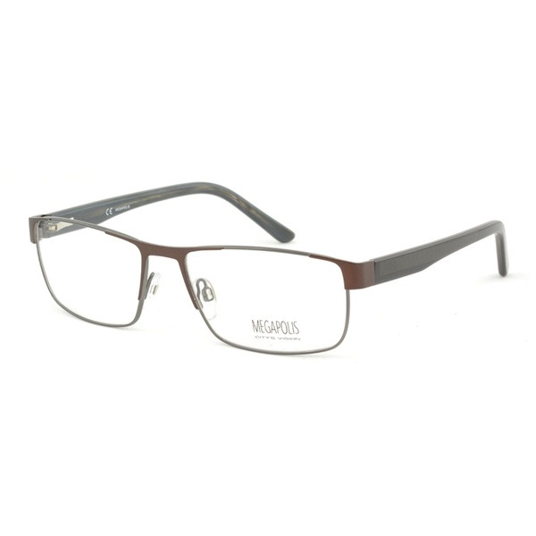 Megapolis 59 Grey Eyeglass Frames with Case